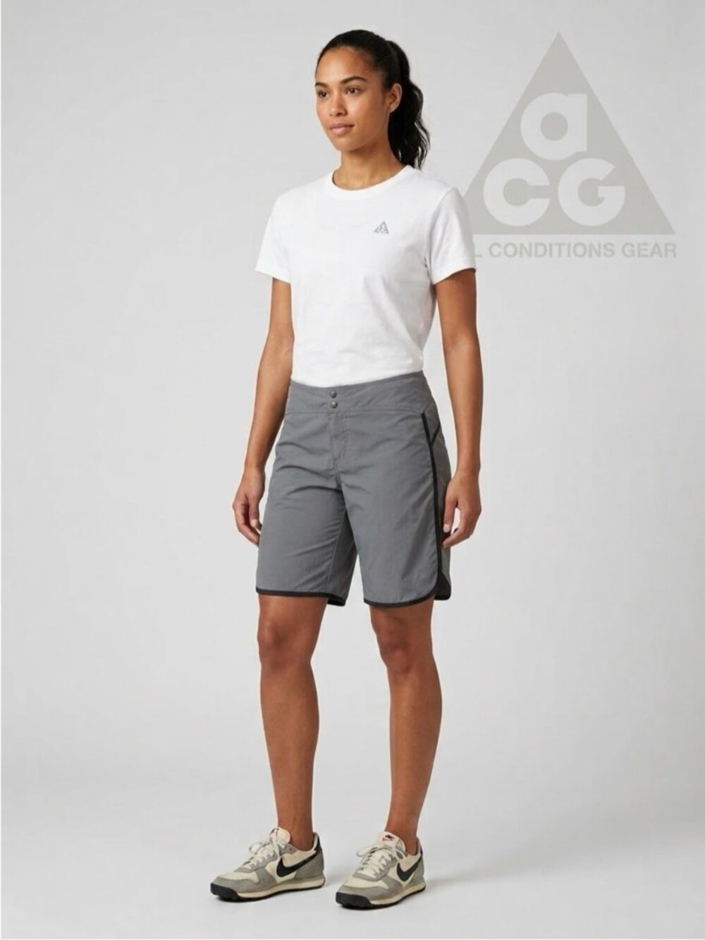 Vintage Gray Nike ACG 8.5” Board Shorts - 6